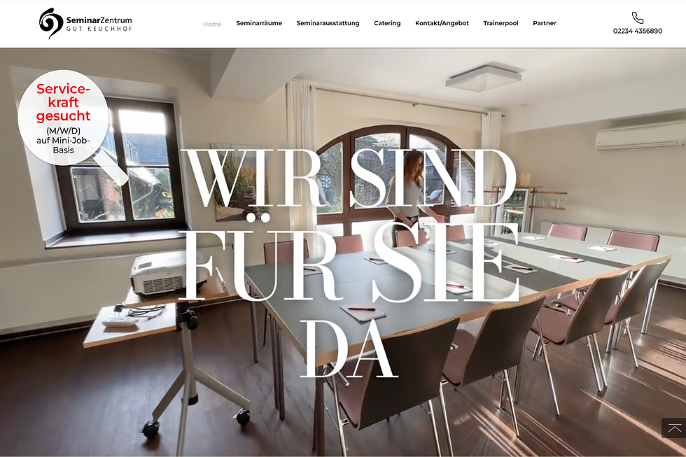 Motiv Referenz SEMINARZENTRUM GUT KEUCHHOF, Website