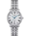 Tissot Carson Automatic Lady con quadrante bianco e bracciale in acciaio inox
