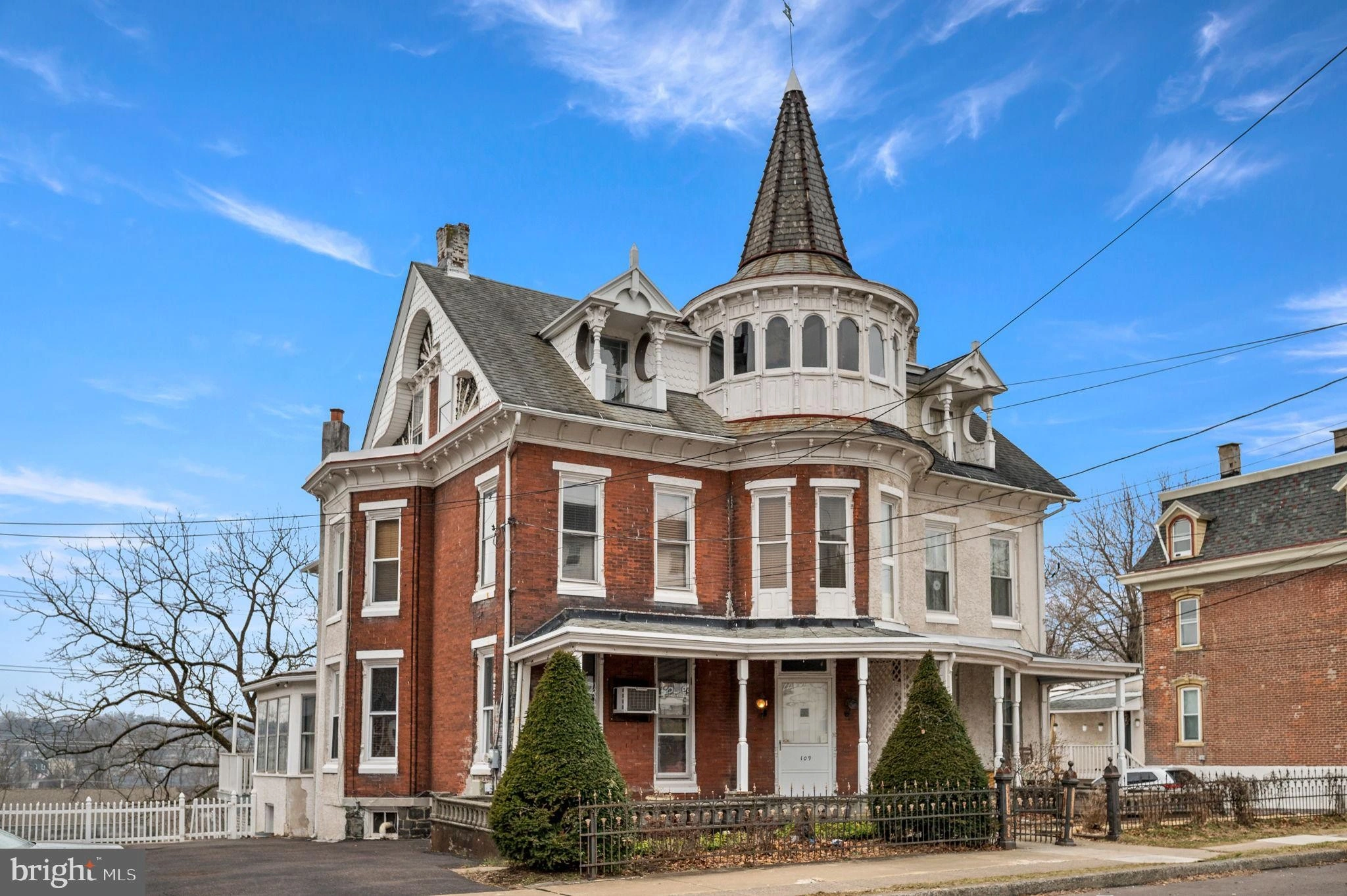 1880 PA Brick Victorian With Unique 3 Story Turret 6 Bedrooms Lists 