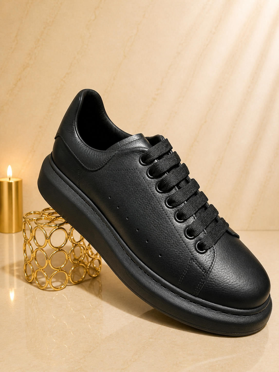 Pantofi Piele Negri Casual