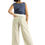 Thumbnail: India: Pure Linen pleated wide leg pants with belt