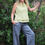 Thumbnail: Rain: Straight Cut Pure Linen Pin tuck pants