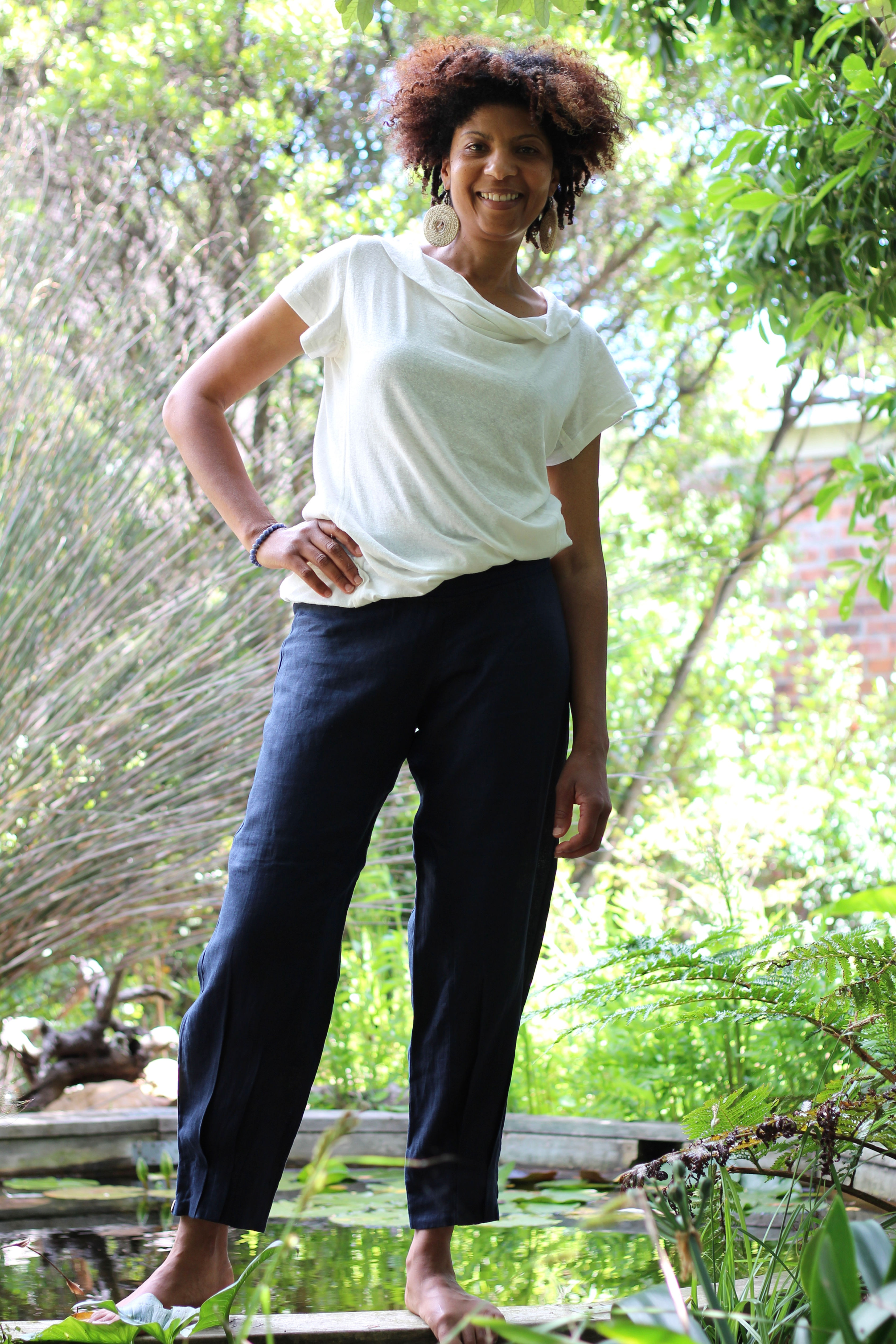 Namaqua: Pure Linen Long ankle pleated pants