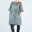 Thumbnail: Milla: Pure Linen Bell Shaped boat neck box pleat linen dress