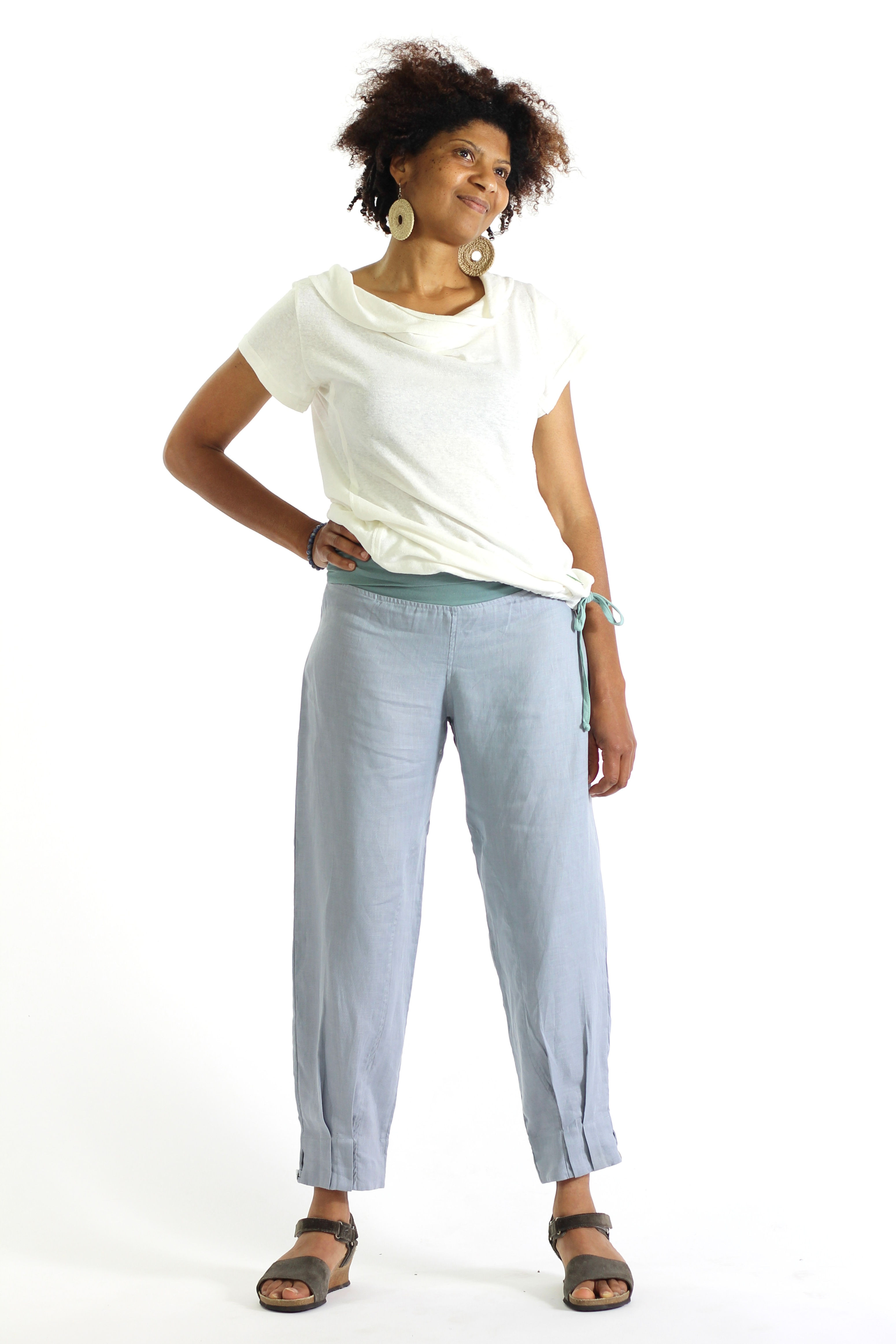 Namaqua: Pure Linen Long ankle pleated pants