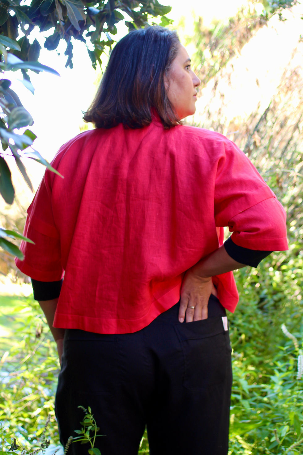 Thumbnail: Gioku: 3/4 Sleeve Over Top in Pure Linen