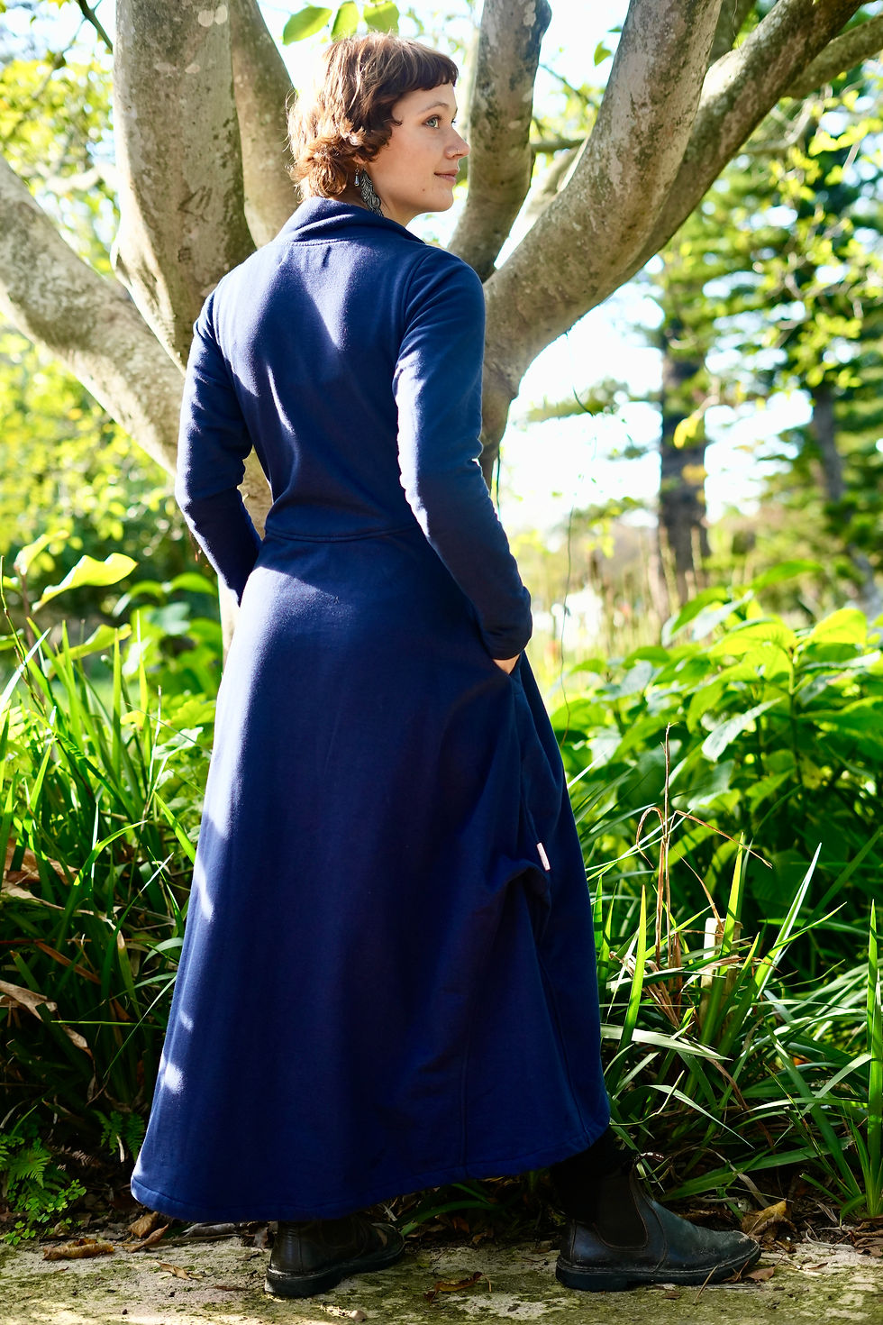 Thumbnail: Ella: Long sleeve Cotton Fleece dress