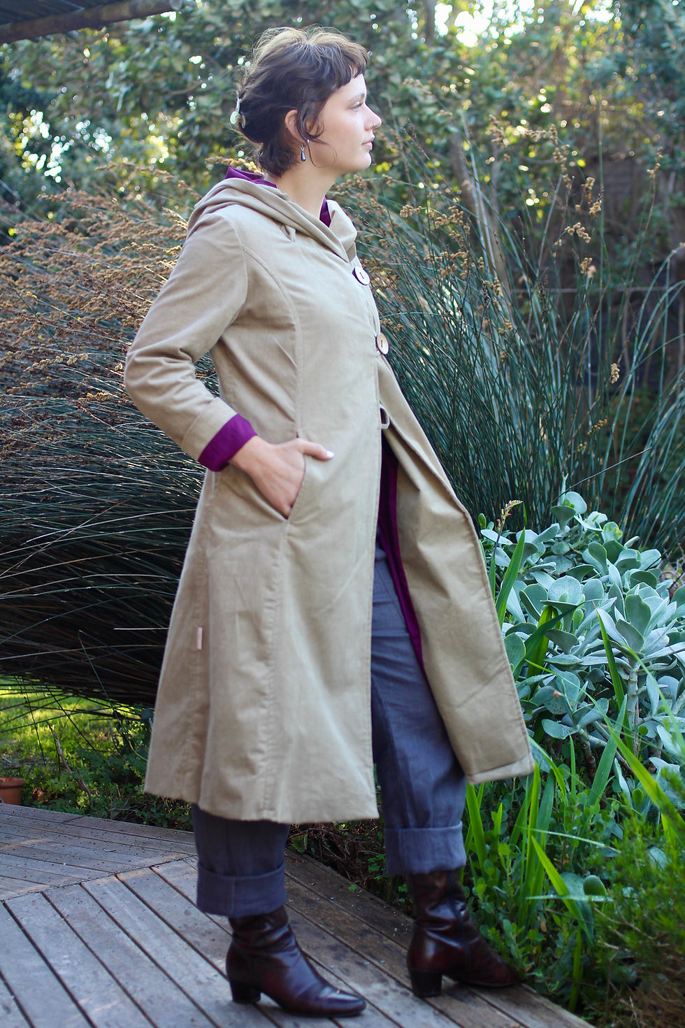 Thumbnail: Zhivago Cord: Corduroy Trench Coat with hood