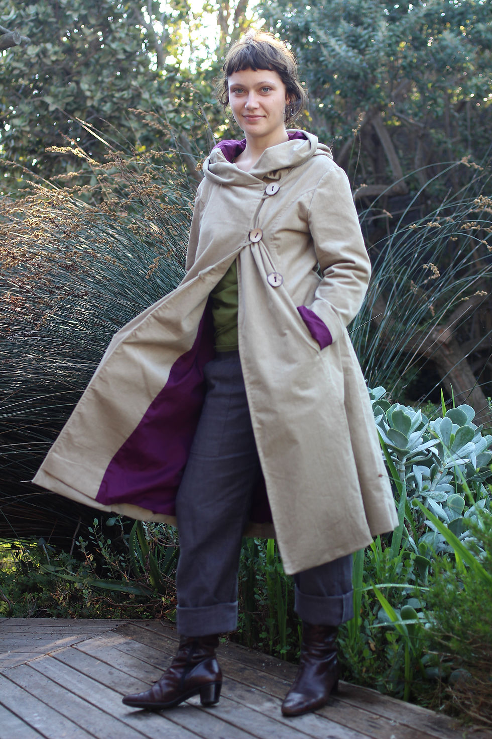 Thumbnail: Zhivago Cord: Corduroy Trench Coat with hood