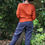 Thumbnail: Indira: Cotton knit hip hugger with push up sleeves and draped neck line