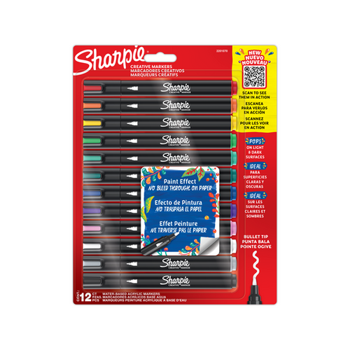 アクリルマーカー オリジナル12色セット | Sharpie Japan