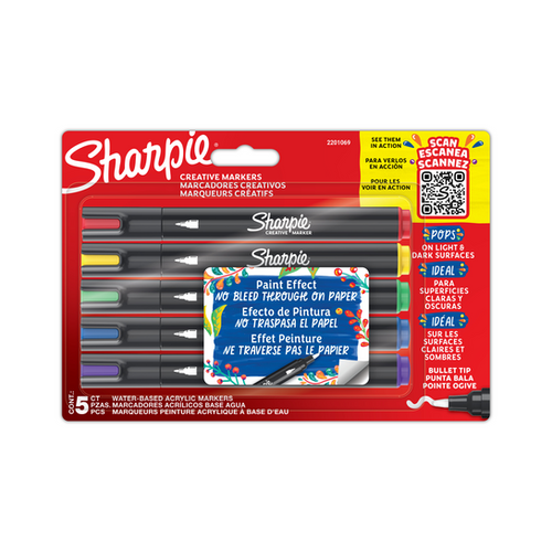 アクリルマーカー オリジナル5色セット | Sharpie Japan