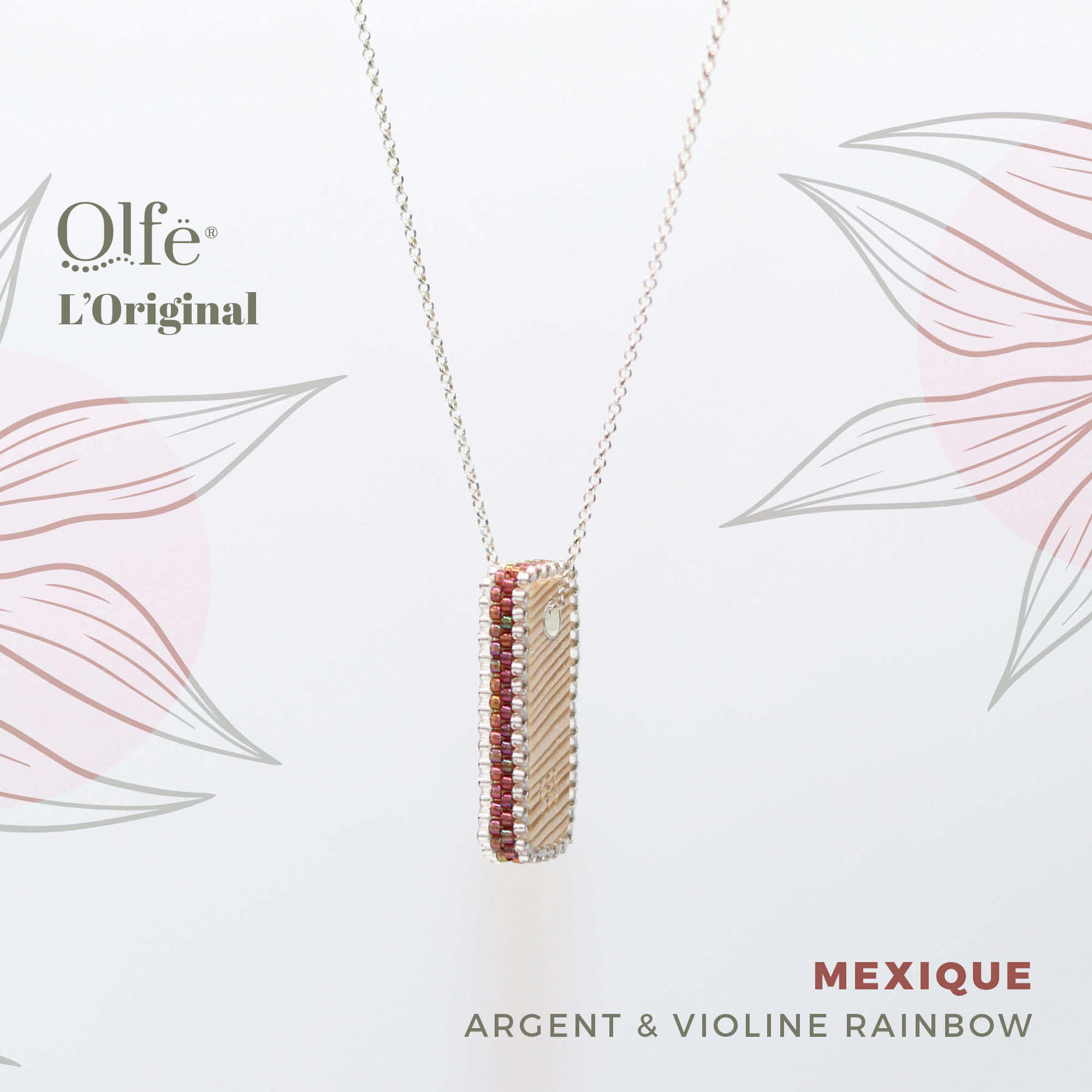 Olfë L'Original - Mexique - argent clair  - Collier diffuseur en coffret