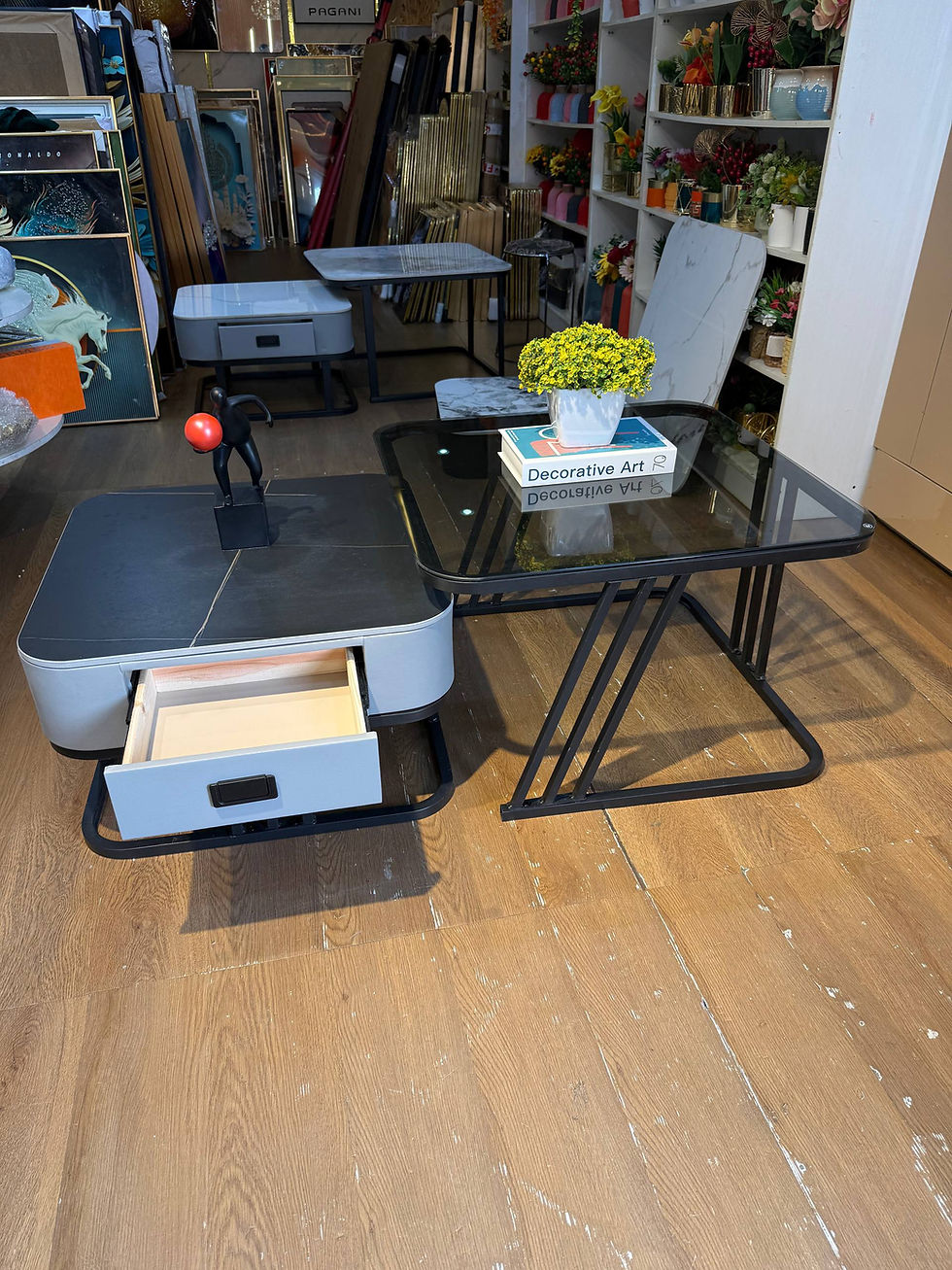 Thumbnail: Luxury marble  drawer center table 