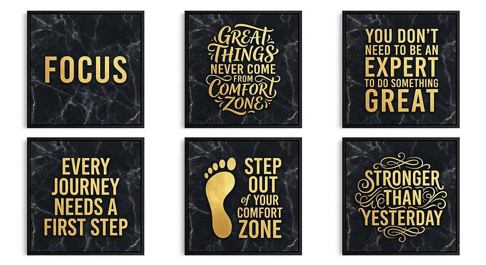 Thumbnail: Inspirational Motivational Wall Frame Set (6 pieces )