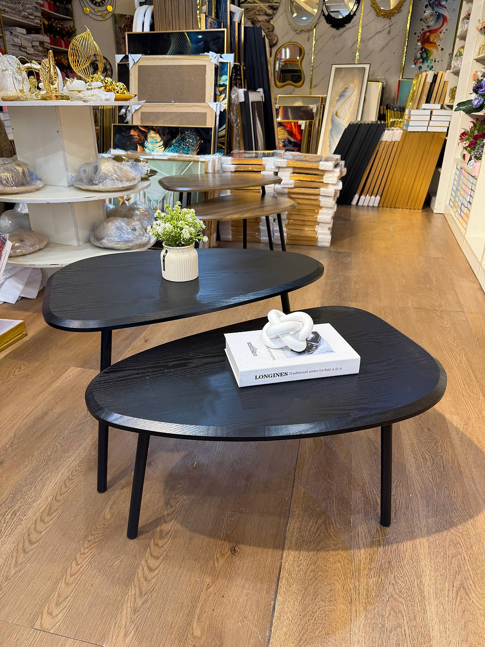 Thumbnail: 2 in 1 Tripod leg wooden design center table  