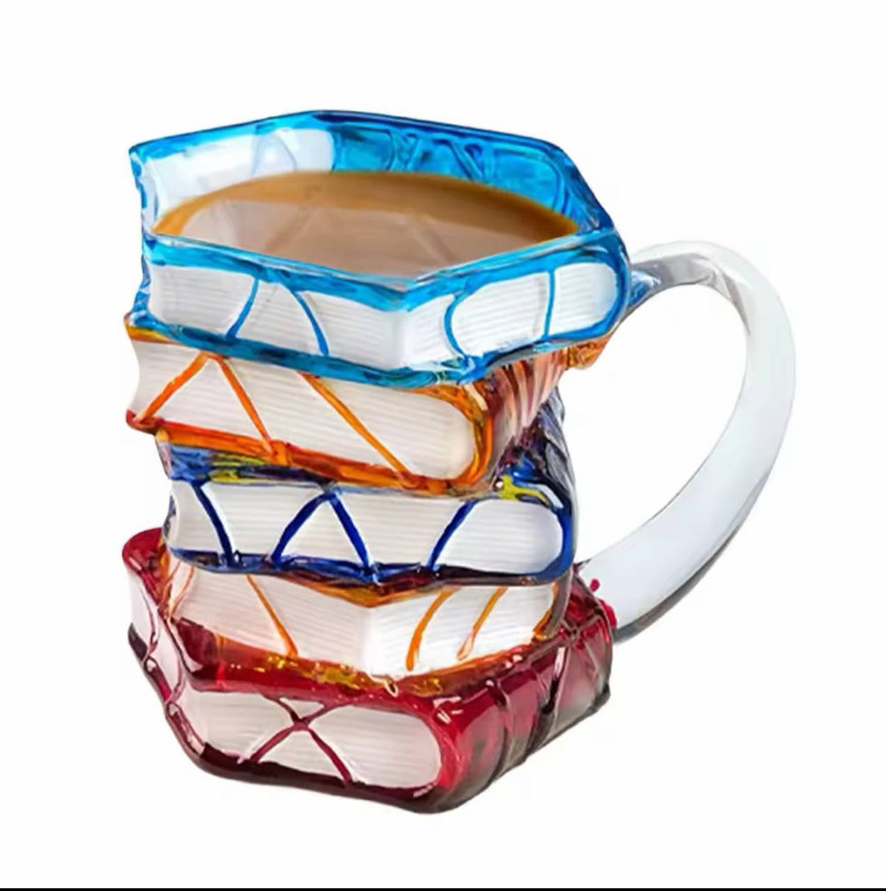 Thumbnail: Novelty Painted Book Glass Mug 