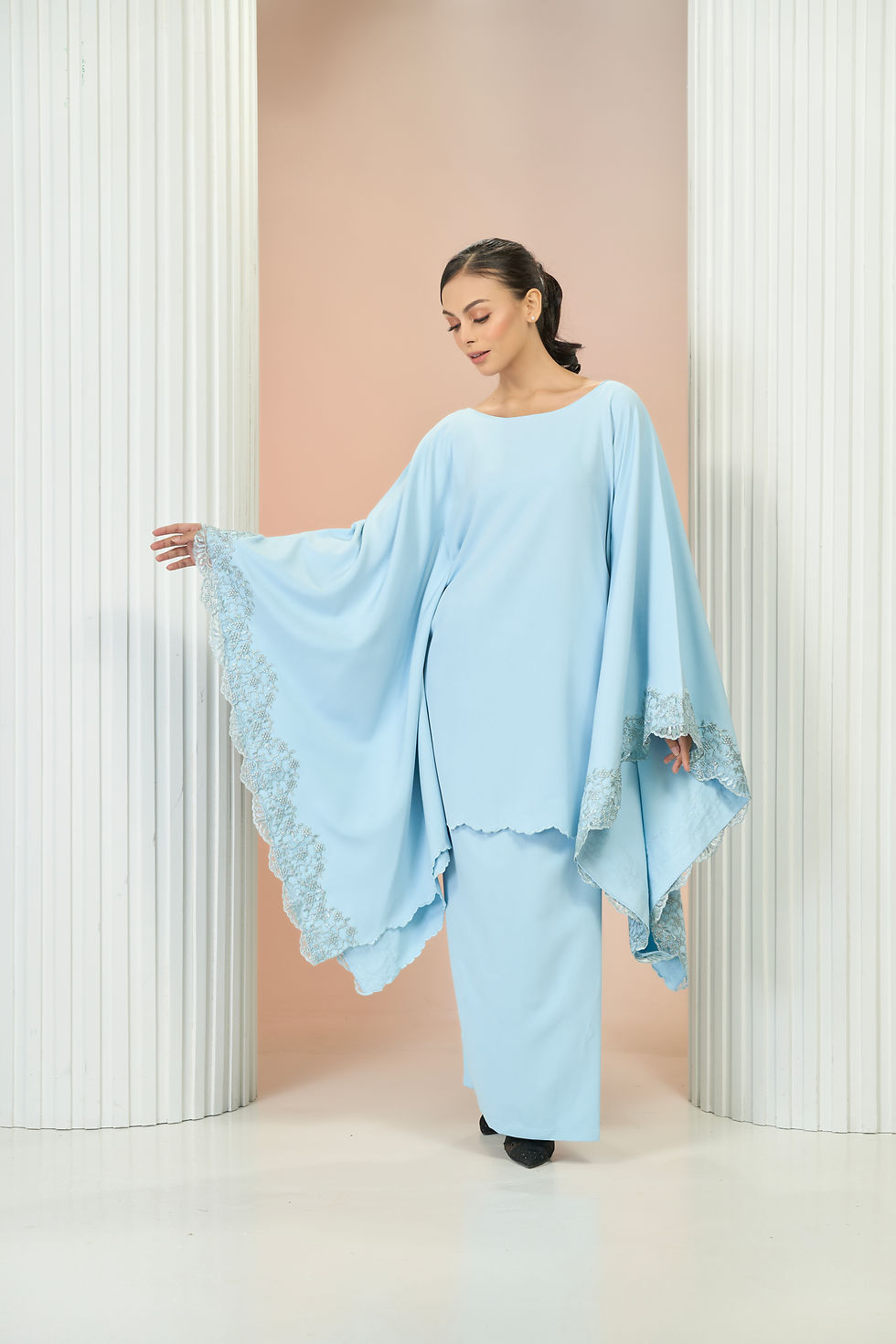 Thumbnail: BAKAWALI IN BABY BLUE (LACE ON SLEEVE)