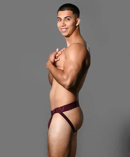 Miniatura: Andrew Christian Power Rib Jockstrap ALMOST NAKED® Burdeos