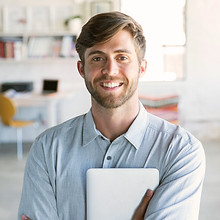 Young Man with Tablet