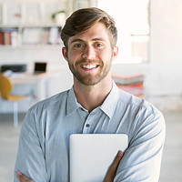 Young Man with Tablet