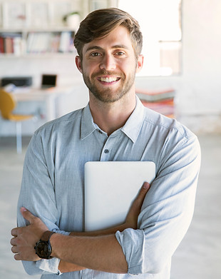Young Man with Tablet
