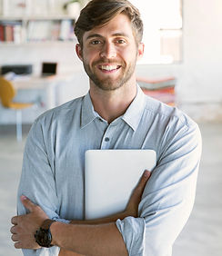 Young Man with Tablet