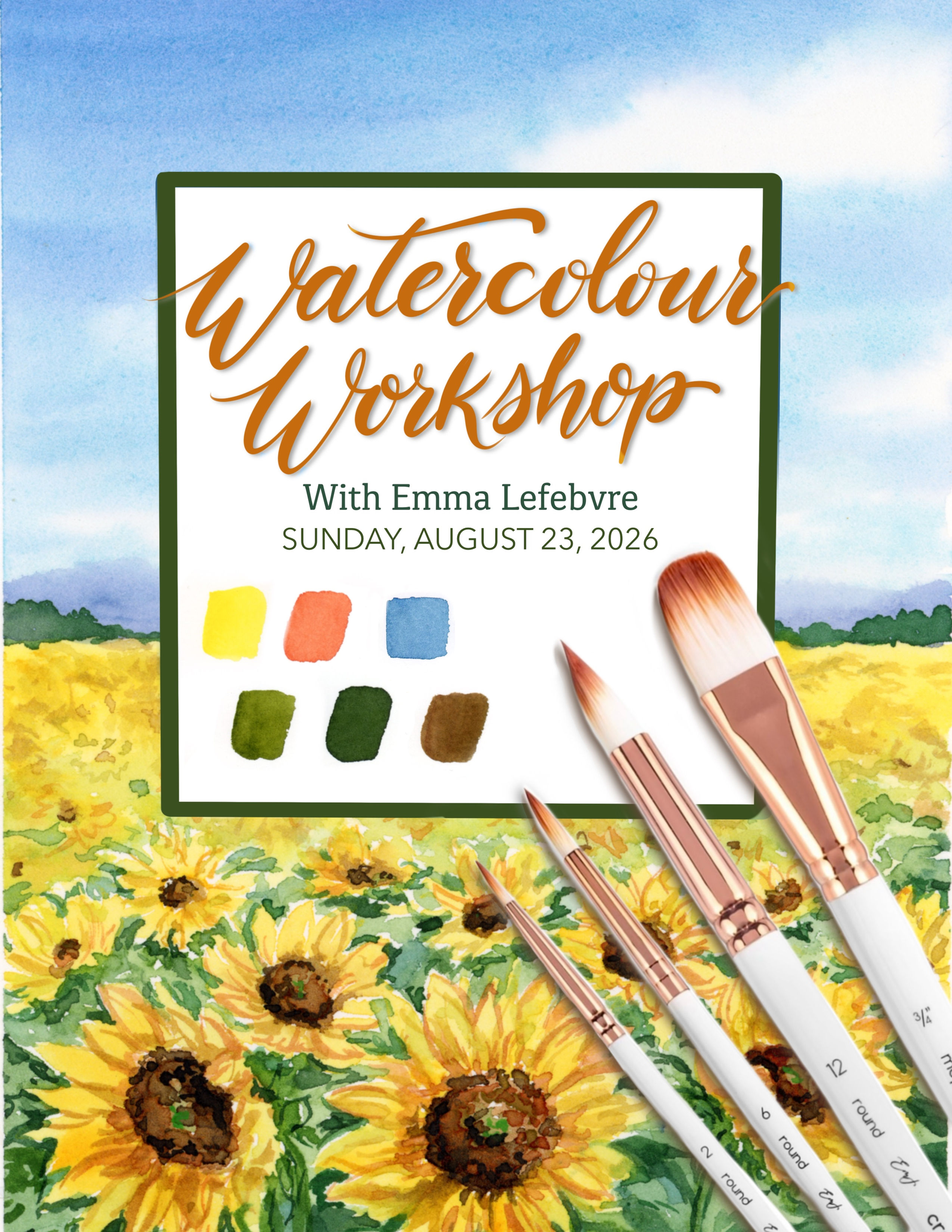 SUNDAY August 23rd 2026 In Person Workshop