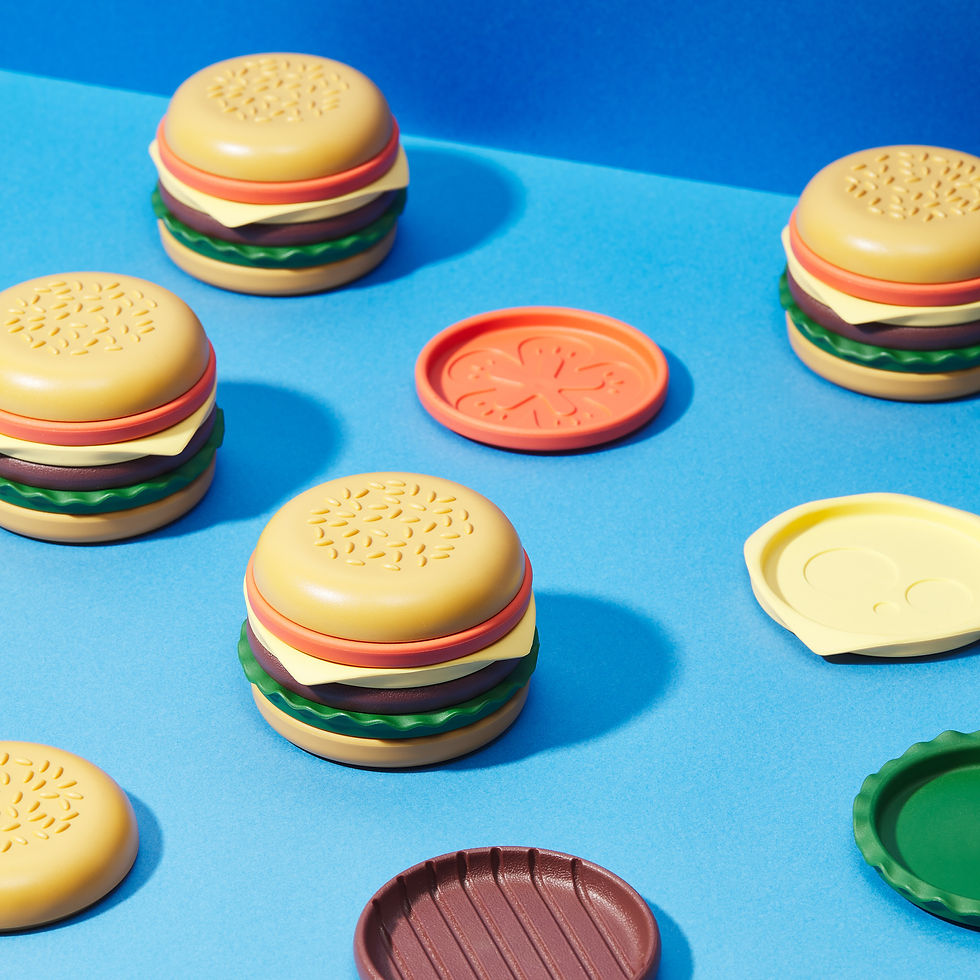 縮圖：The Burger Coaster 漢堡造型杯墊組 6件套組