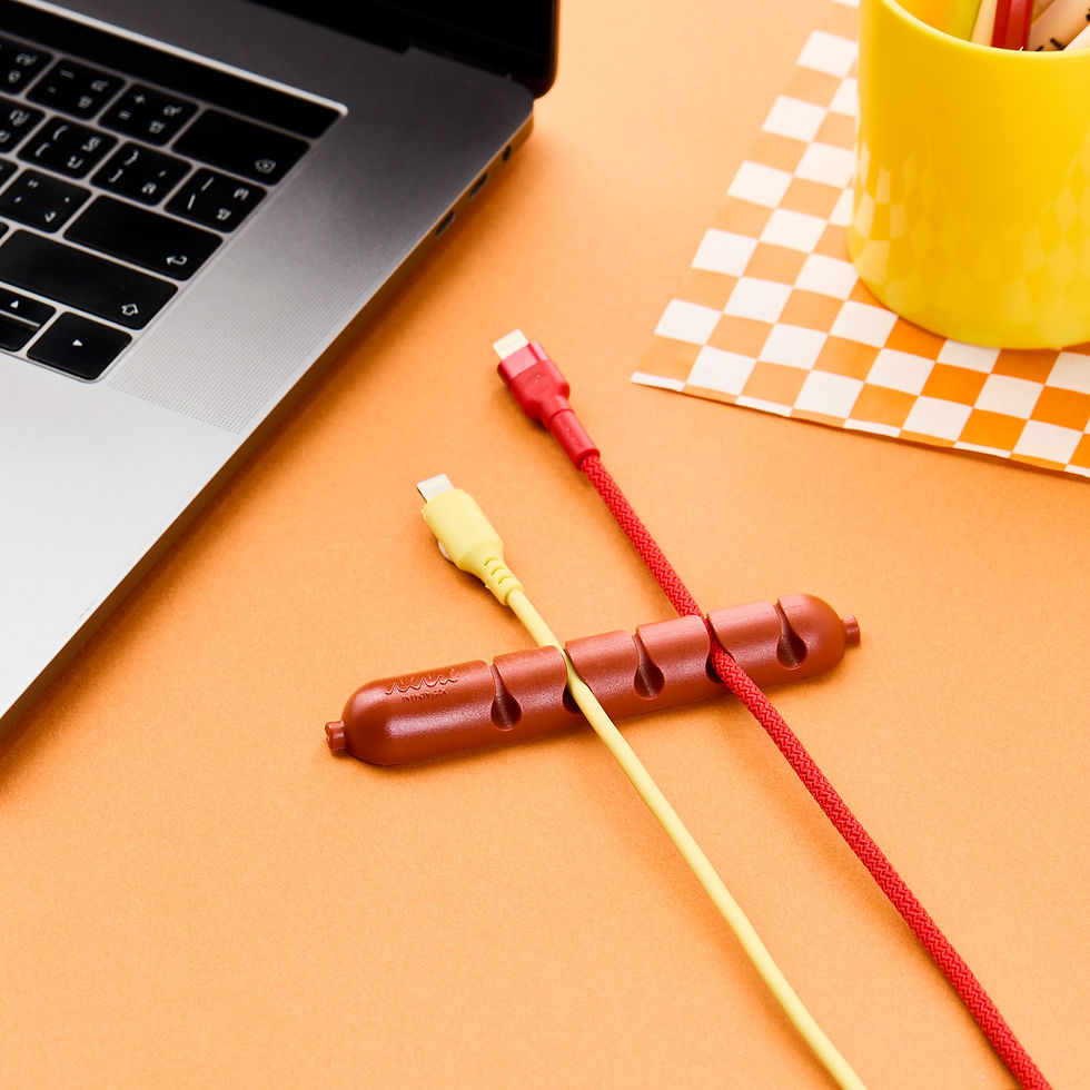 縮圖：Hotdog Cable Organizer 熱狗香腸造型集線器2入組