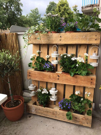 Jardines verticales hechos con palets