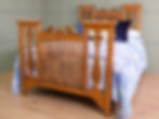 Art Nouveau Satin Wood Double (4'6/135cm) Bedframe