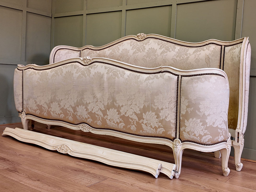 Emperor Antique French Upholstered Bed Frame