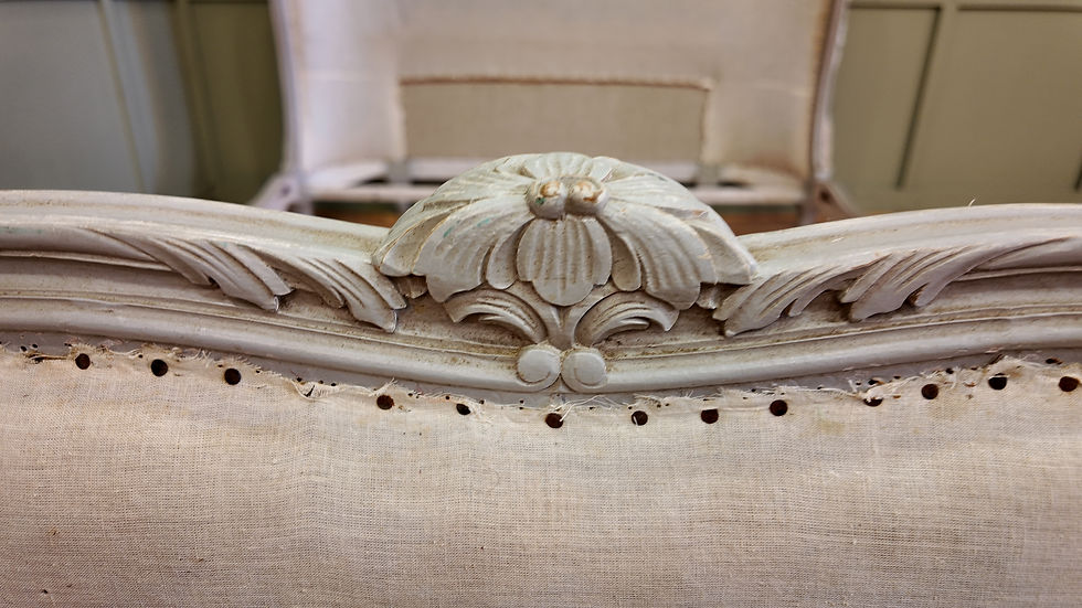 Thumbnail: Kingsize Antique Bed Upholstered Double-ended Corbeille UP154