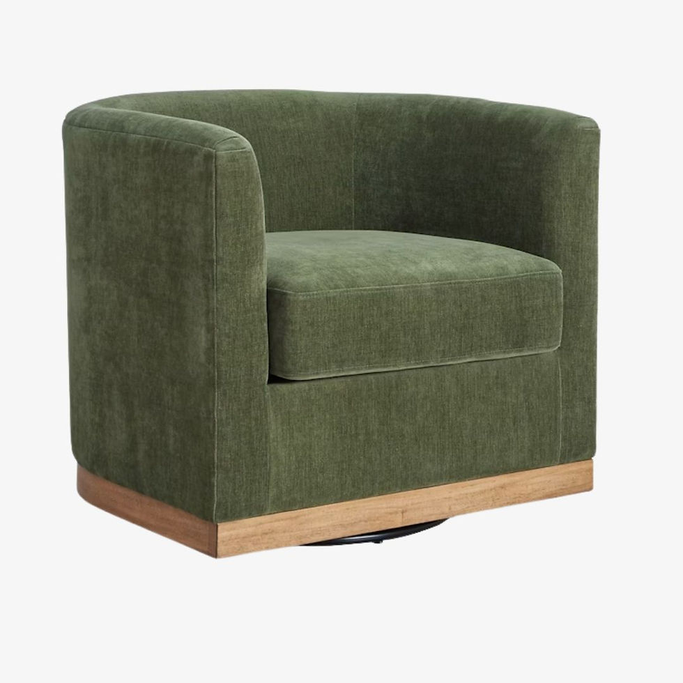 Hunter Green Swivel Lounge Chair