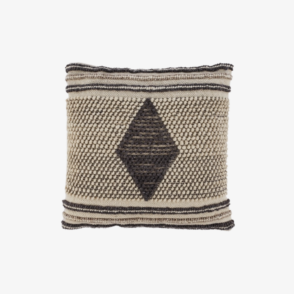 Diamond Gray + White Textured Pillows