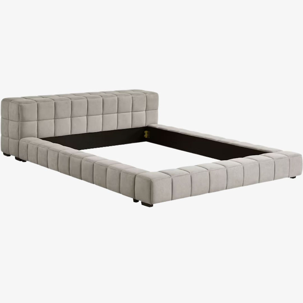 Fawn Upholstered Platform Bed