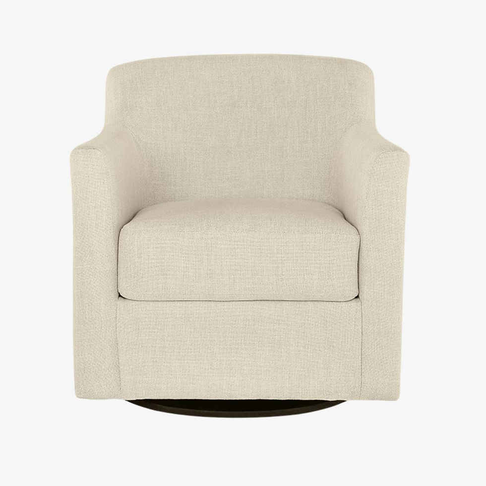 Linen Upholstered Swivel Chair