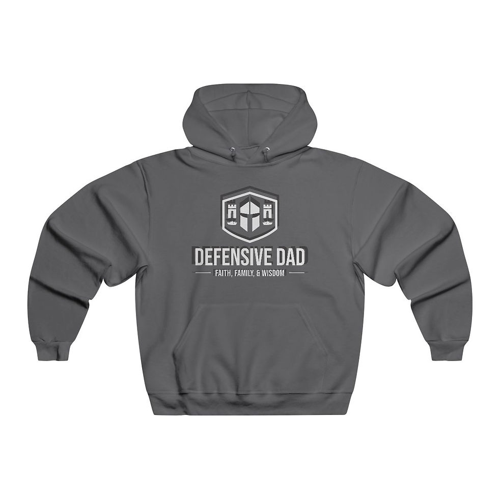 Thumbnail: Defensive Dad Faith Family Wisdom Lightweight Hoodie 