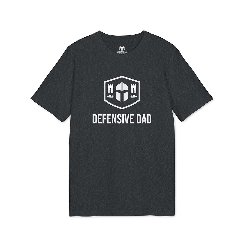 Thumbnail: Defensive Dad Joshua 24:15 Unisex Organic Cotton T-shirt