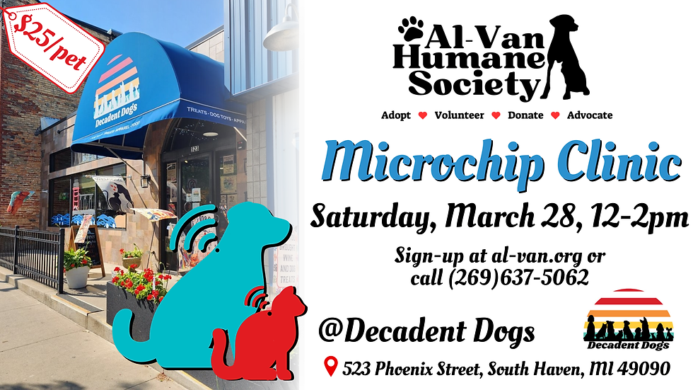 Microchip Clinic at Decadent Dogs