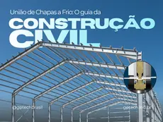 Infográfico mostrando a tecnologia PontoTech para união de chapas a frio em estruturas metálicas de construção industrializada.