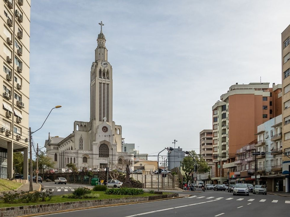 Igreja de São Pelegrino, ponto turístico de Caxias do Sul, próxima ao local da Mercopar 2025