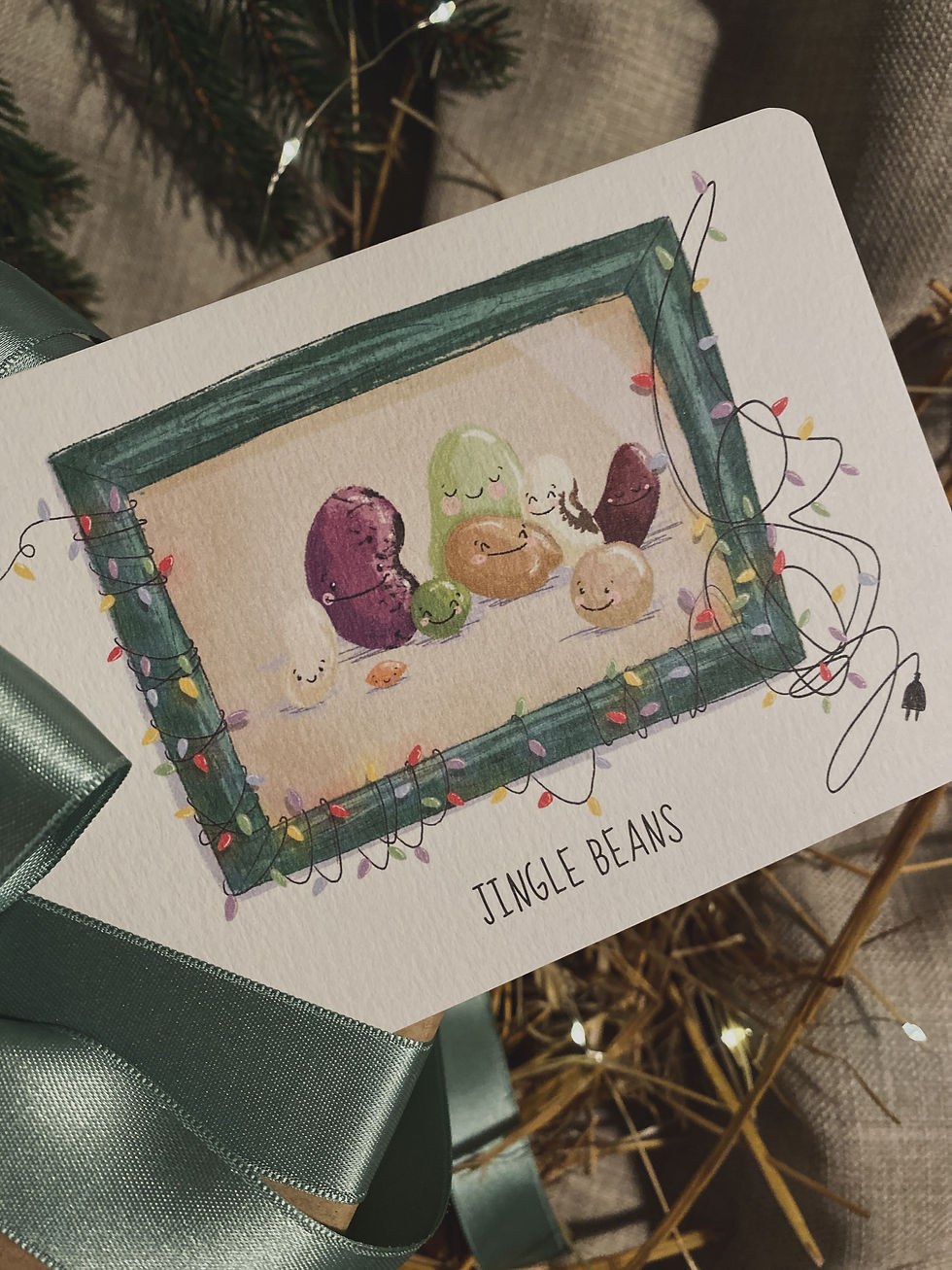 Miniaturbild: Hülsenfrüchte - Süße Gemüse Grüße - Weihnachtskarte