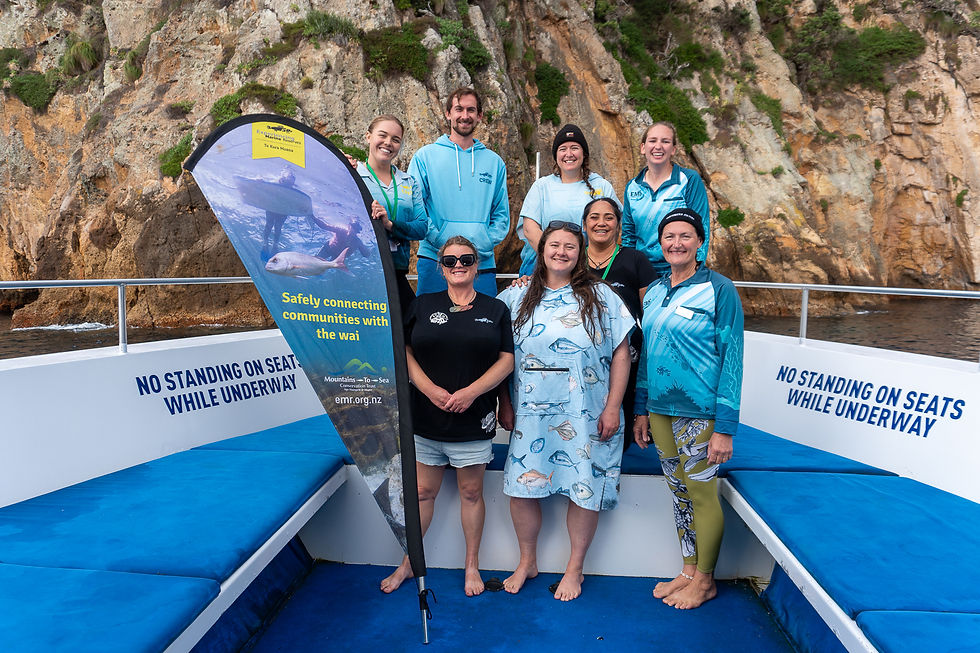 EMS and Mountains to Sea team members at the Poor Knights