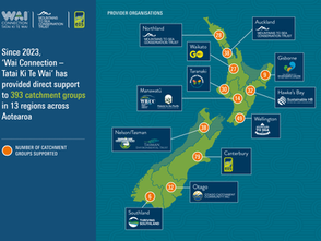Catchment and community groups supported, as of 1 April 2025