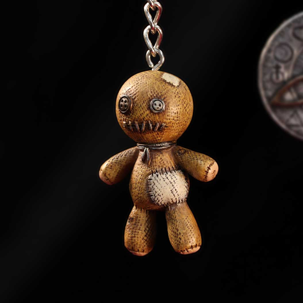 Voodoo Doll Keyring with Small Personalised Gift Bag