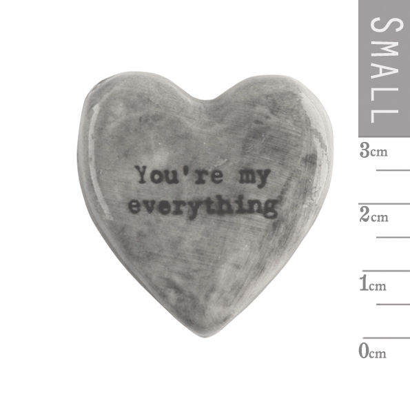 Thumbnail: You're my Everything Rustic Heart Stone with Personalised Gift Bag