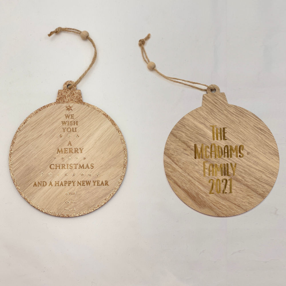 Merry Christmas Bauble Christmas Tree Decoration