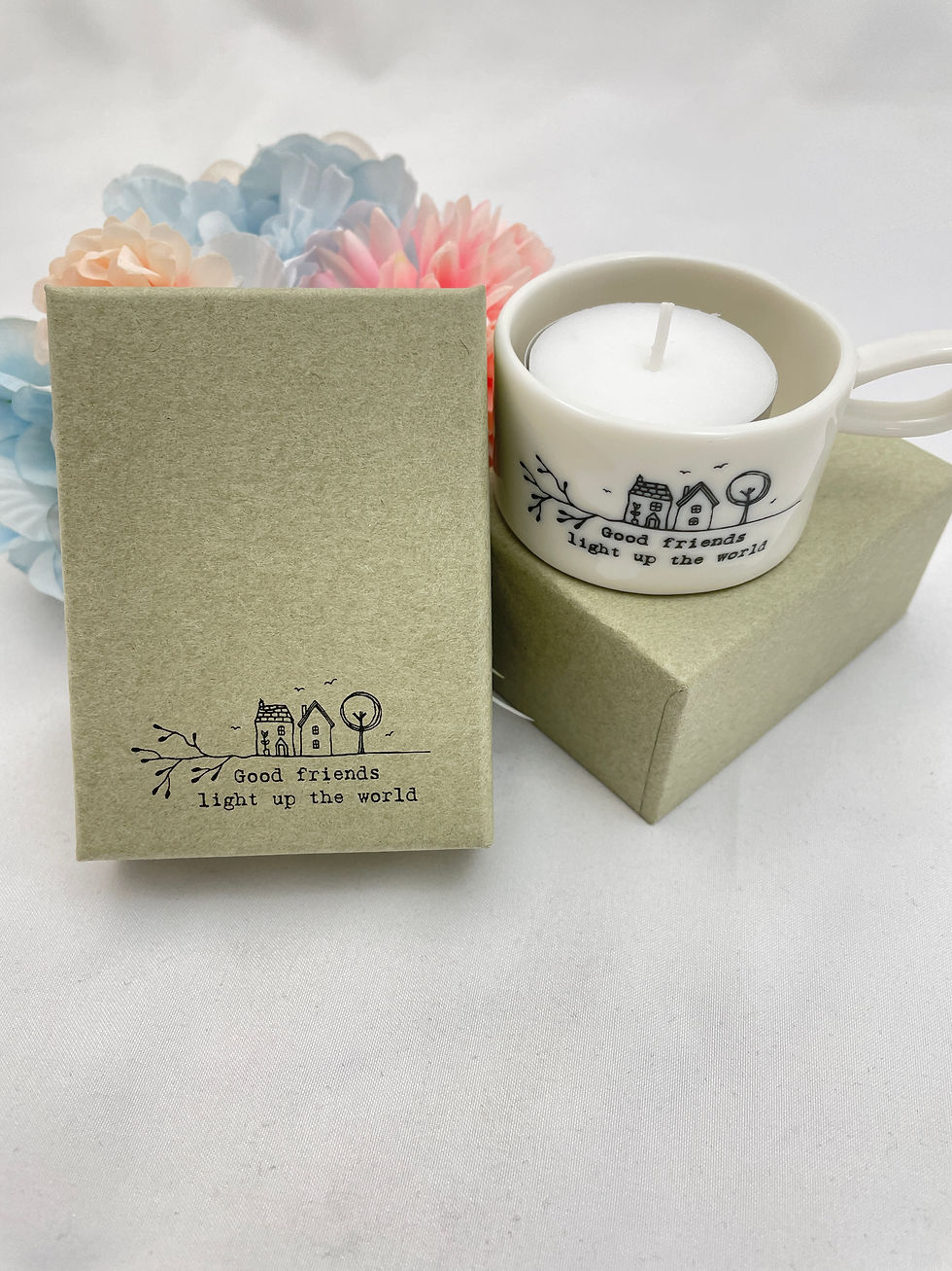 Thumbnail: Good Friends Light up the World Handled Tealight Holder